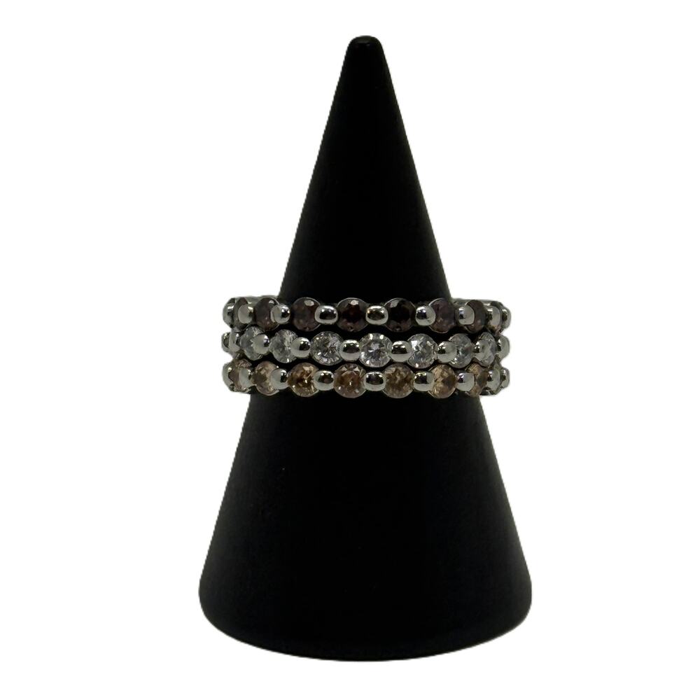 Bomb Party Champagne, Light Chocolate Topaz & Diamond Cubic Zirconia Size 9 Ring
